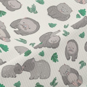 Hand Drawn Style Wombat And Gr Piqué