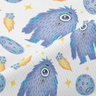 Flying Planets With Aliens Piqué