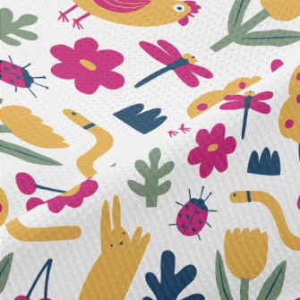 Lively And Cute Grassland Anim Piqué