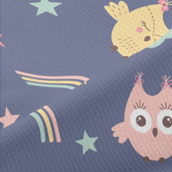 Lovely Rainbow Owl Piqué