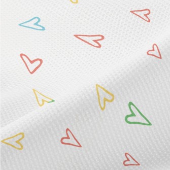 Simple Lines Of Colorful Love Piqué