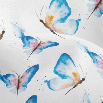 Watercolor Style Butterfly Lightweight Performance Linen