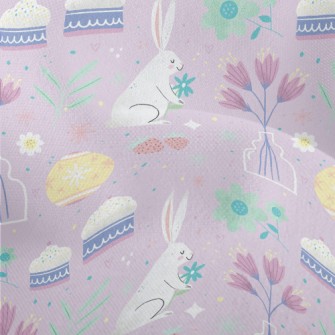 Hand Drawn Easter Pattern Lightweight Performance Linen