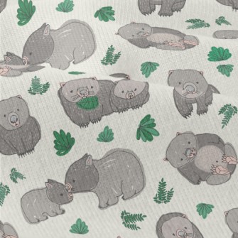 Hand Drawn Style Wombat And Gr Modern Jersey