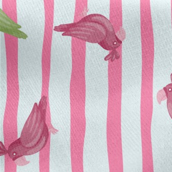 Exotic Bicolor Parrot Jersey Backed Fleece