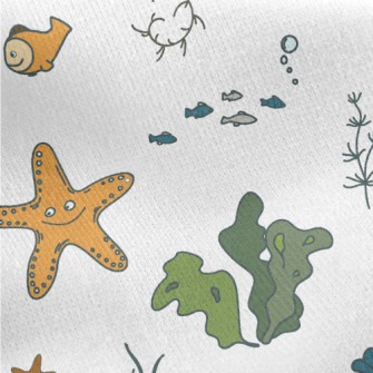 Animals Living In The Underwat Jersey Backed Fleece