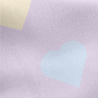 Colorful Simple Love Jersey Backed Fleece