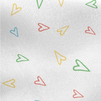 Simple Lines Of Colorful Love Jersey Backed Fleece