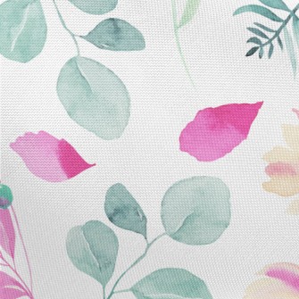 Colorful Plants In Watercolor  Pongee