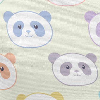 Cute Colorful Smiling Panda Pongee