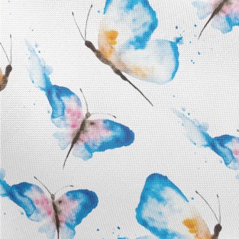 Watercolor Style Butterfly Pongee