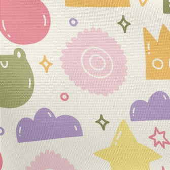 Cute Round Pattern Pongee