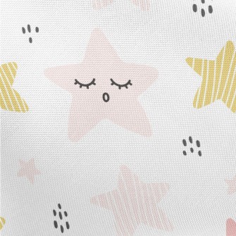 Pink Cute Little Star Pongee