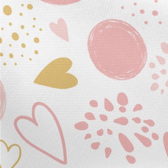 Pink Colorful Love Pattern Pongee