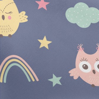 Lovely Rainbow Owl Pongee