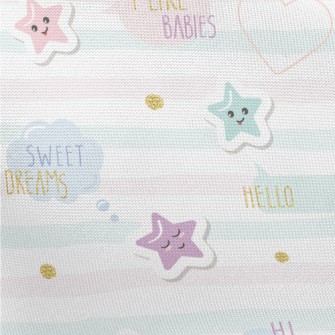 Simple Light Colored Stars Pongee