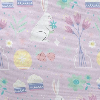 Hand Drawn Easter Pattern Pongee