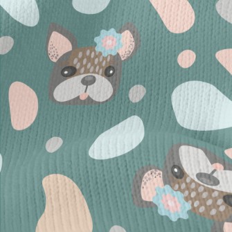 Bulldog With Flowers On Head Stretch Jersey