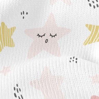 Pink Cute Little Star Stretch Jersey