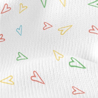 Simple Lines Of Colorful Love Stretch Jersey