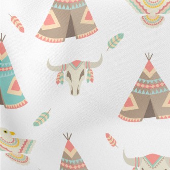 Traditional Tribal Totem Lightweight Cotton Poplin