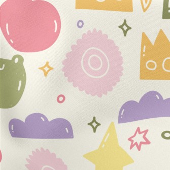 Cute Round Pattern Lightweight Cotton Poplin
