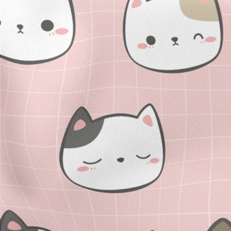 Soft And Cute Kitten Lightweight Cotton Poplin