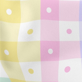 Simple Colorful Polka Dot Plai Lightweight Cotton Poplin