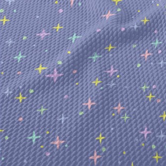 Simple Colorful Stars Birdseye Piqué