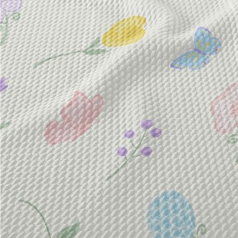 Bright And Beautiful Flowers Birdseye Piqué