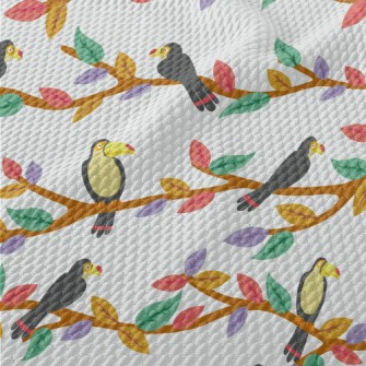 A Flock Of Cute Toucans Birdseye Piqué