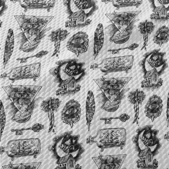 Weird And Serious Strange Patt Birdseye Piqué