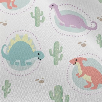 Cute And Lovely Dinosaur World Chiffon