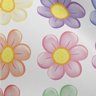 Brightly Colored Flowers Chiffon