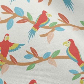 Beautiful And Cute Parrots Chiffon