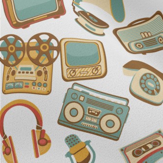 Retro Electronic Equipment Chiffon