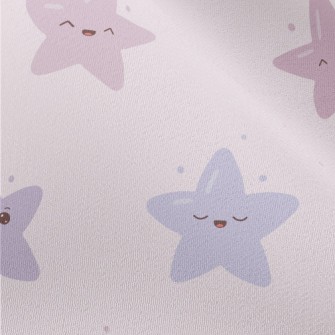 Cute And Bouncy Pink Stars Chiffon