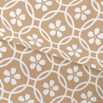 White Lines Floral Pattern Waterproof Oxford