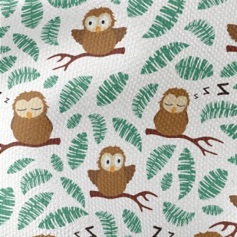 Cute And Clumsy Owls Waterproof Canvas