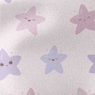 Cute And Bouncy Pink Stars Waterproof Canvas