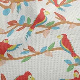Beautiful And Cute Parrots Athletic Mesh Flat Back