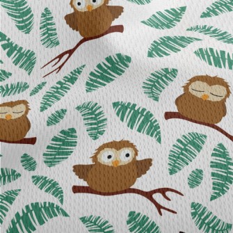 Cute And Clumsy Owls Athletic Mesh Flat Back