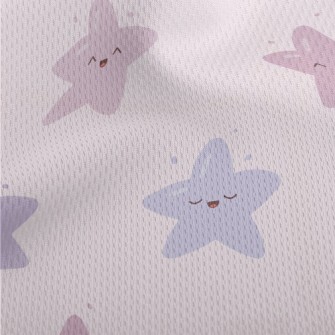 Cute And Bouncy Pink Stars Athletic Mesh Flat Back