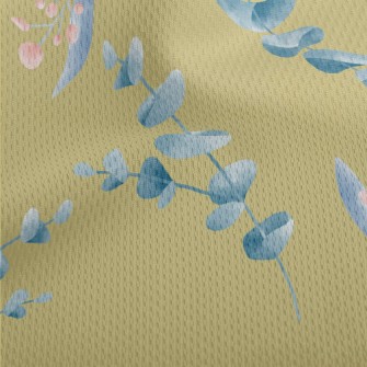 Hand Painted Watercolor Flower Athletic Mesh Flat Back