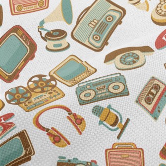 Retro Electronic Equipment Performance Linen