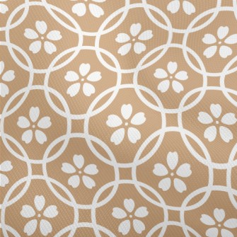 White Lines Floral Pattern Dobby