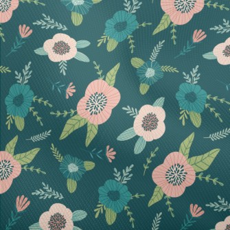 Dark Green Flowers Dobby