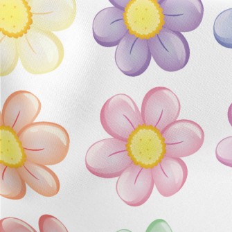 Brightly Colored Flowers Stretch Ponte