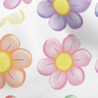 Brightly Colored Flowers Micro Fleece