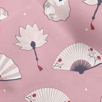 Ancient Style Beautiful Fan Micro Fleece